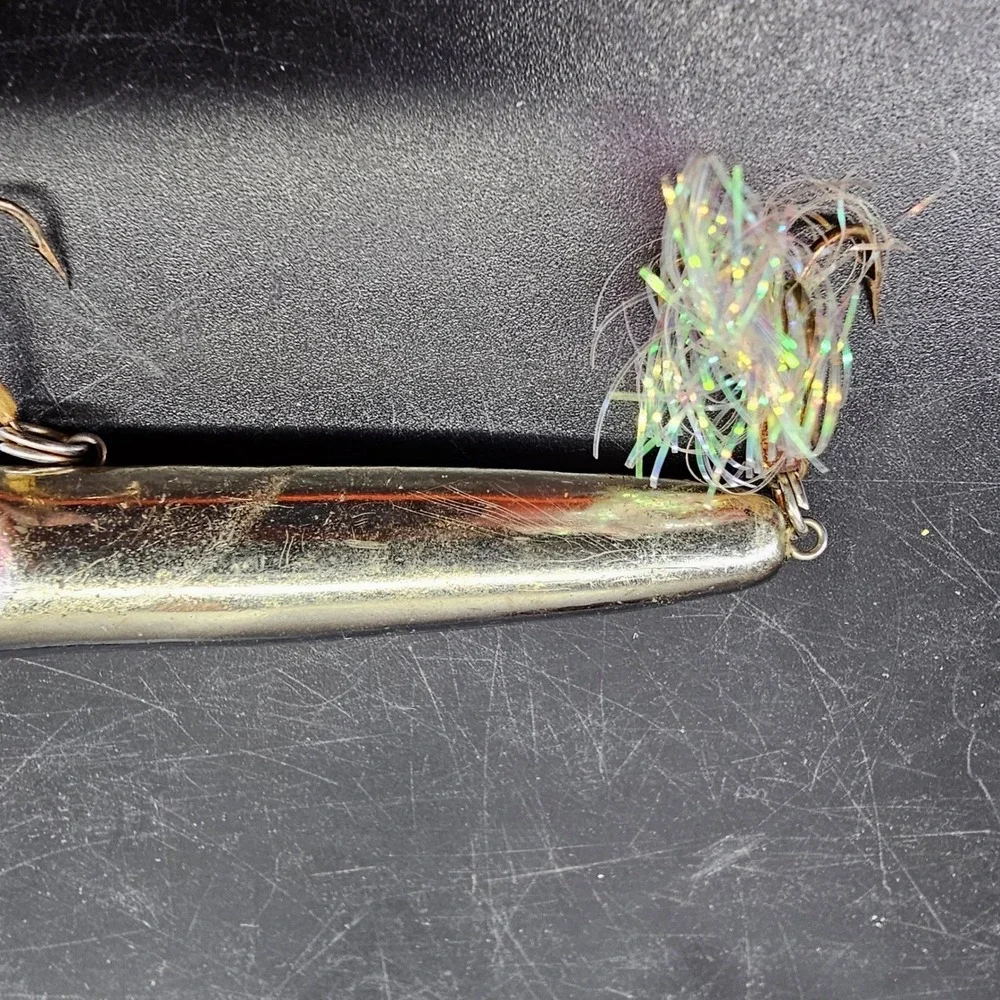 Vintage Storm Rattlin Chug Bug Chrome Orange Topwater Popper Fishing Lure